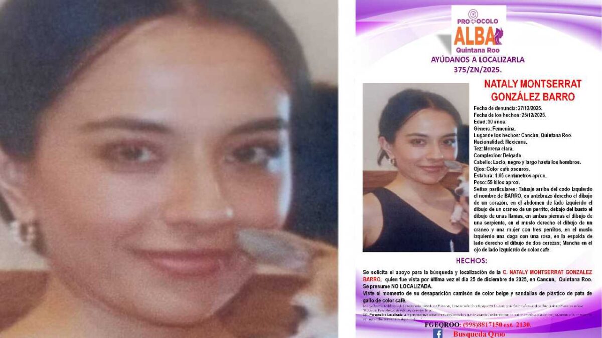 Nataly Montserrat González Barro fue hallada sin vida.