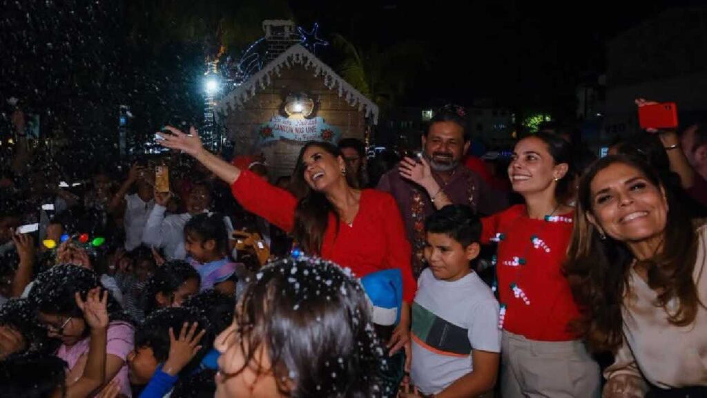 Encienden la Viña Navideña en la 95.