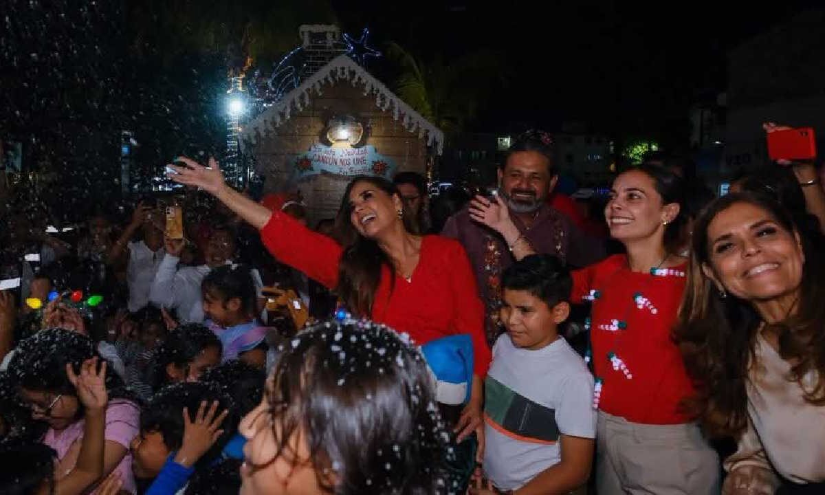 Encienden la Viña Navideña en la 95.