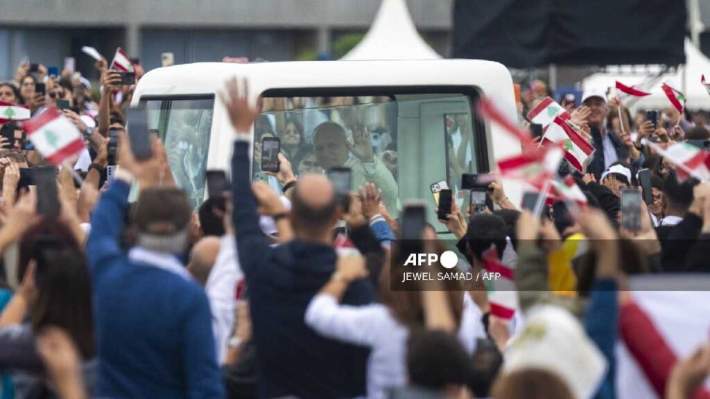 El pontífice estuvo en Beirut.