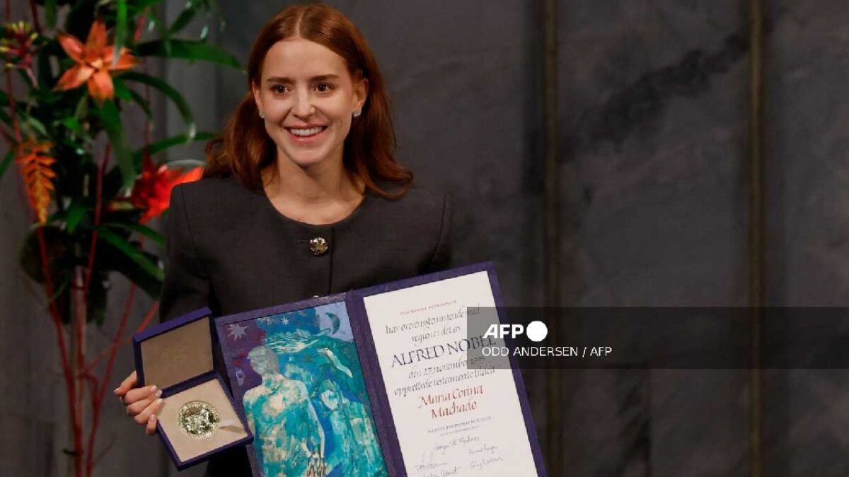 Hija de María Corina Machado estuvo en Oslo.