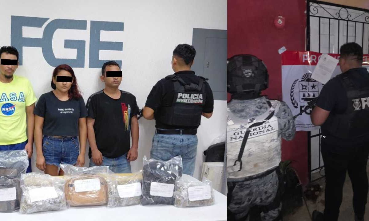 Detenidos por narcomenudeo.