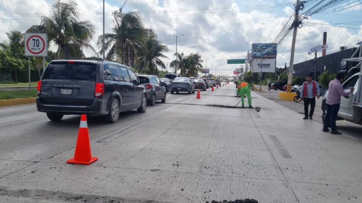 Cierres viales en Cancún.
