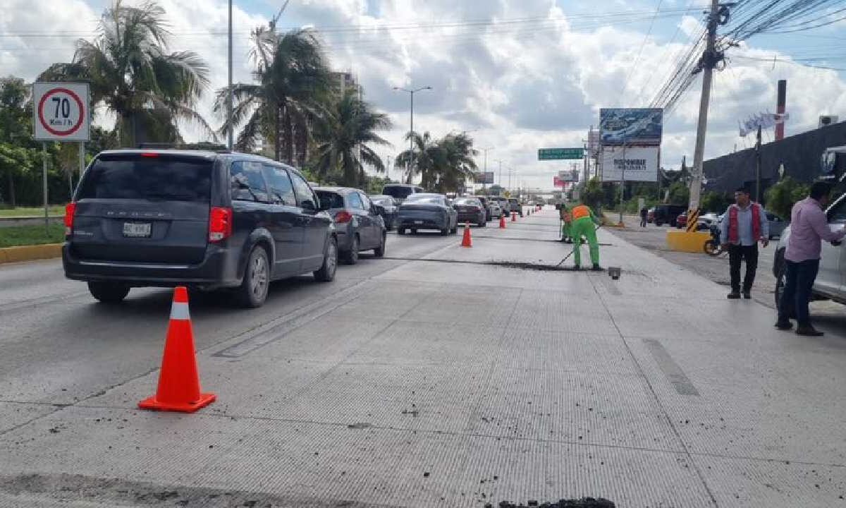 Cierres viales en Cancún.