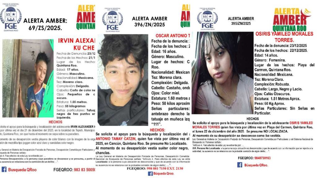Buscan a 5 menores.