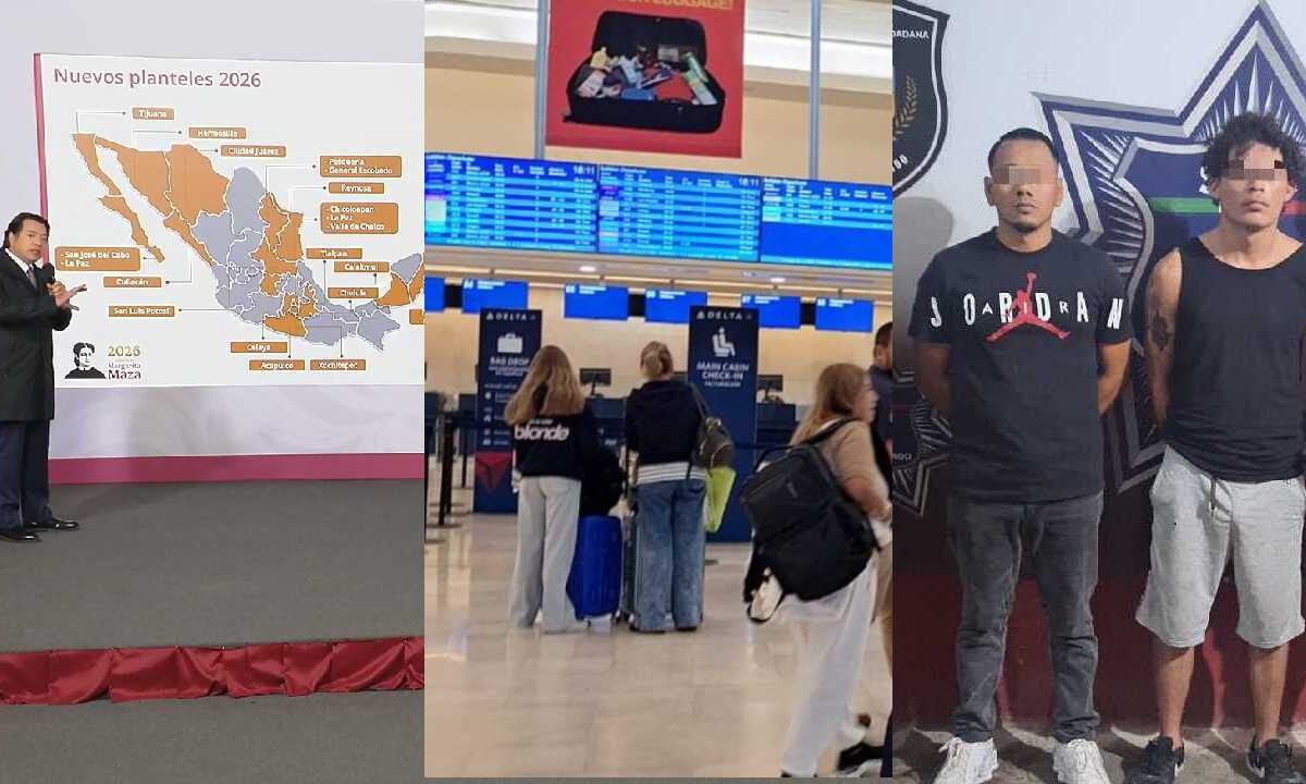 Últimas noticias. Bachillerato en Playa; tráfico aéreo, y detenido por desaparición.