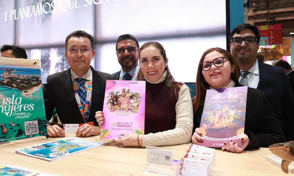 Isla Mujeres destaca y se consolida en el mercado de Europa, en Fitur 2026.
