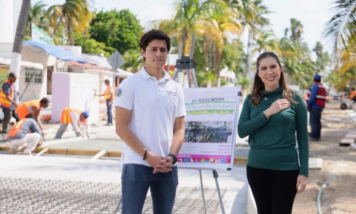 Obras públicas en Isla Mujeres.