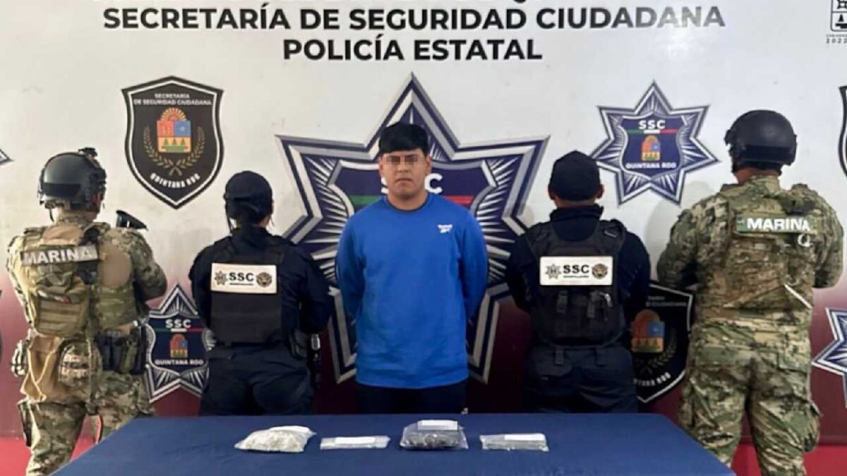 Cae presunto distribuidor de drogas.