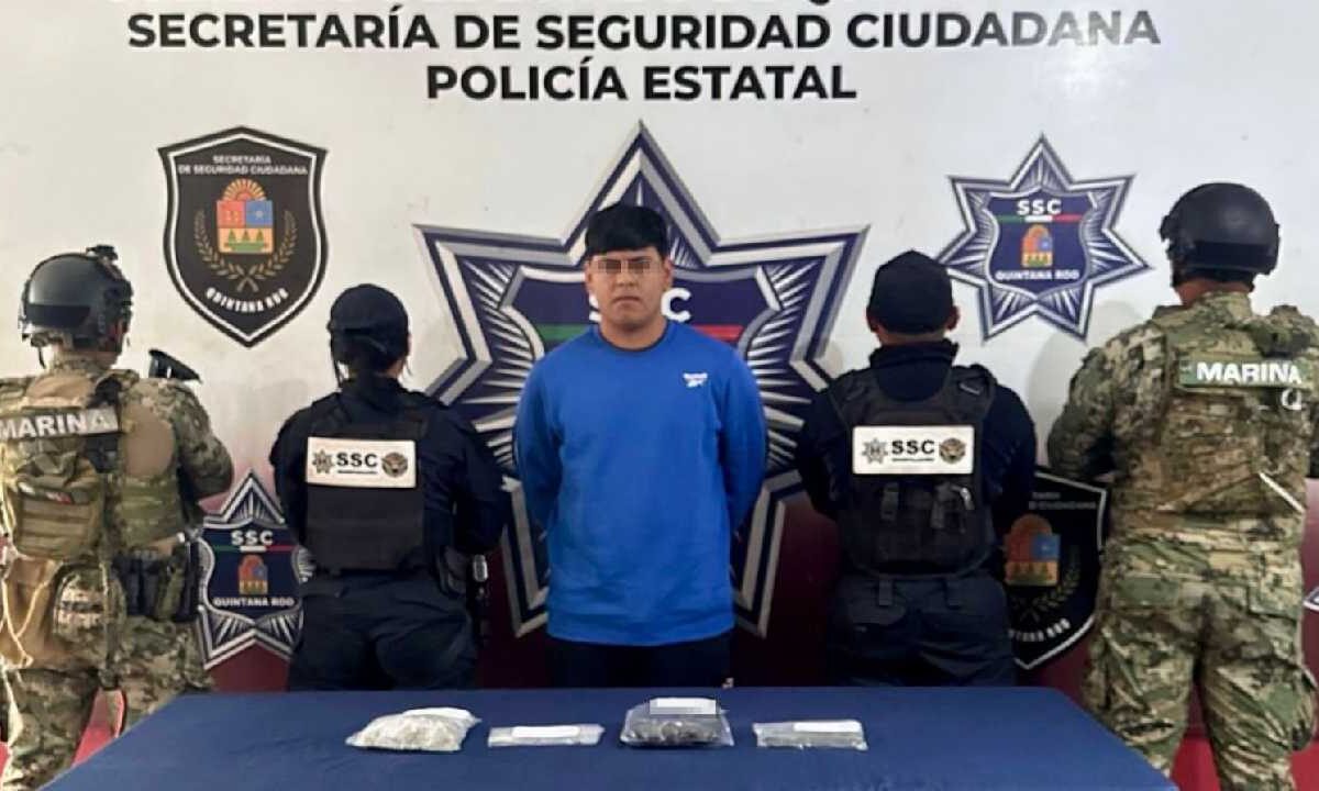 Cae presunto distribuidor de drogas.