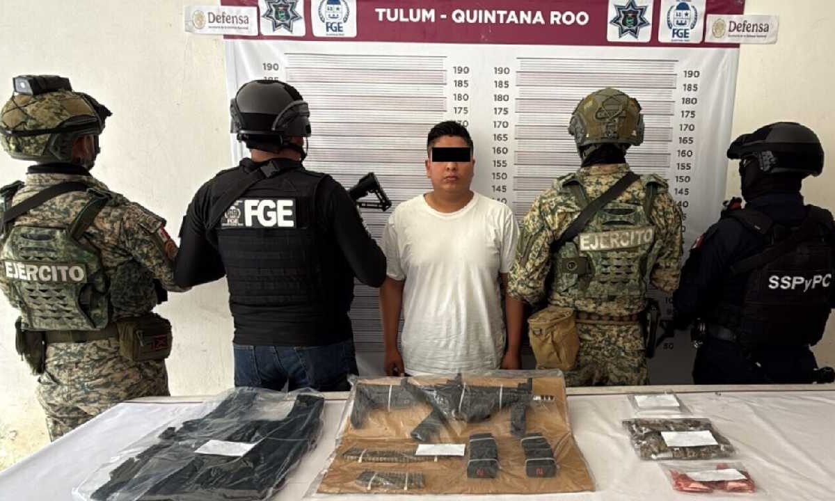 El detenido está a disposición del ministerio público.