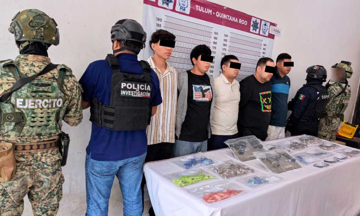 Detenidos con drogas y armas en Tulum