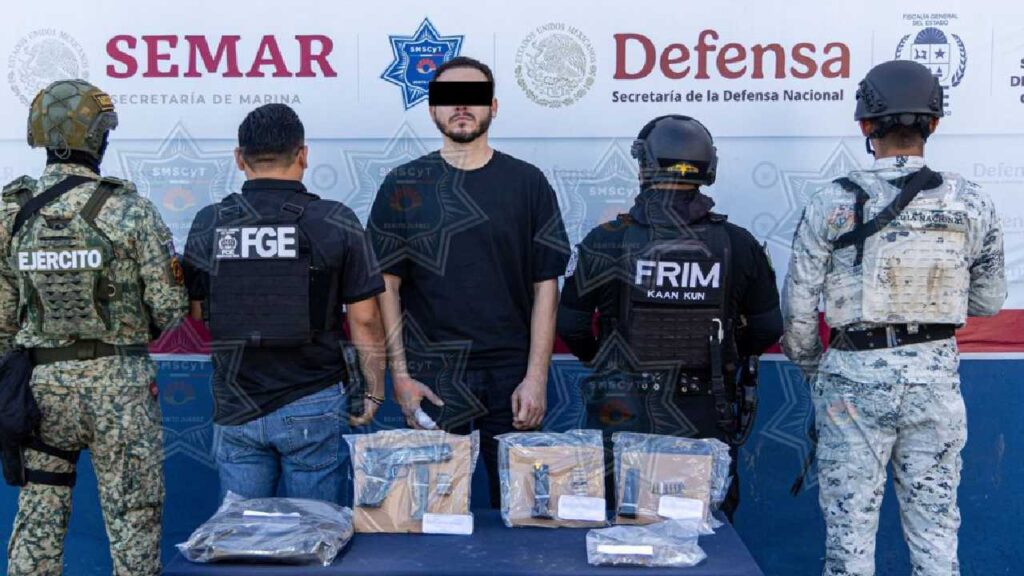 Sujeto detenido por portación de arma.