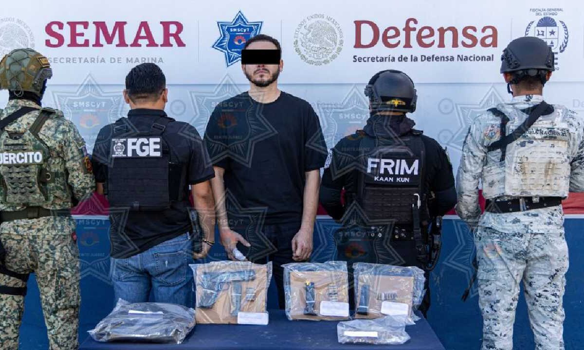 Sujeto detenido por portación de arma.