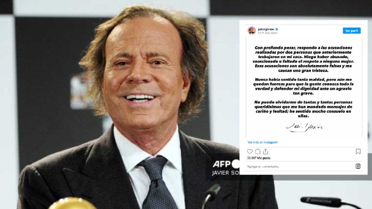 Julio Iglesias desmiente acusaciones.