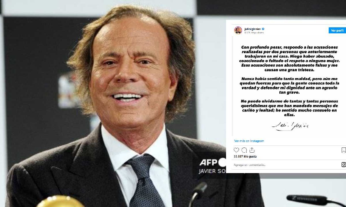 Julio Iglesias desmiente acusaciones.