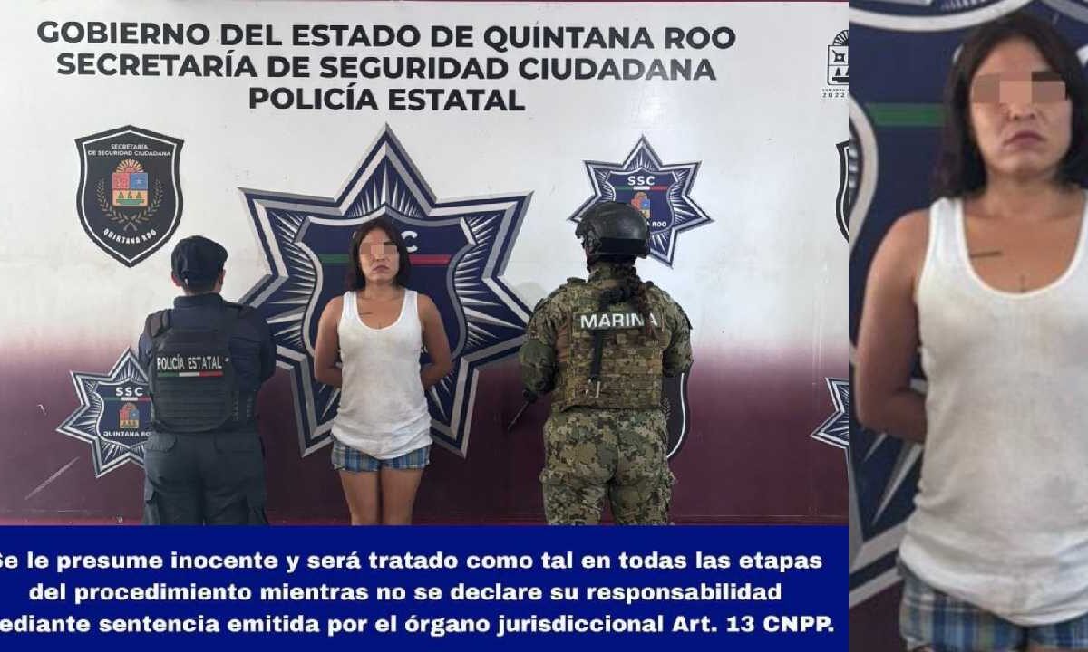 Mujer golpea a taxista.