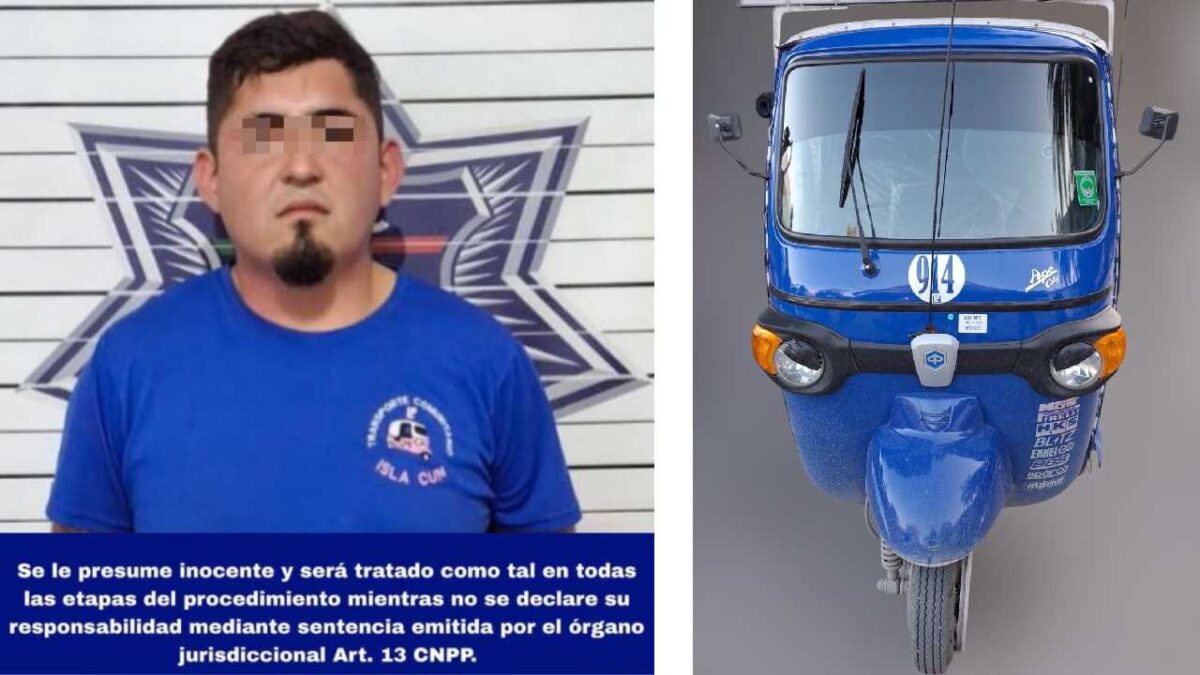 Cae mototaxista con droga.