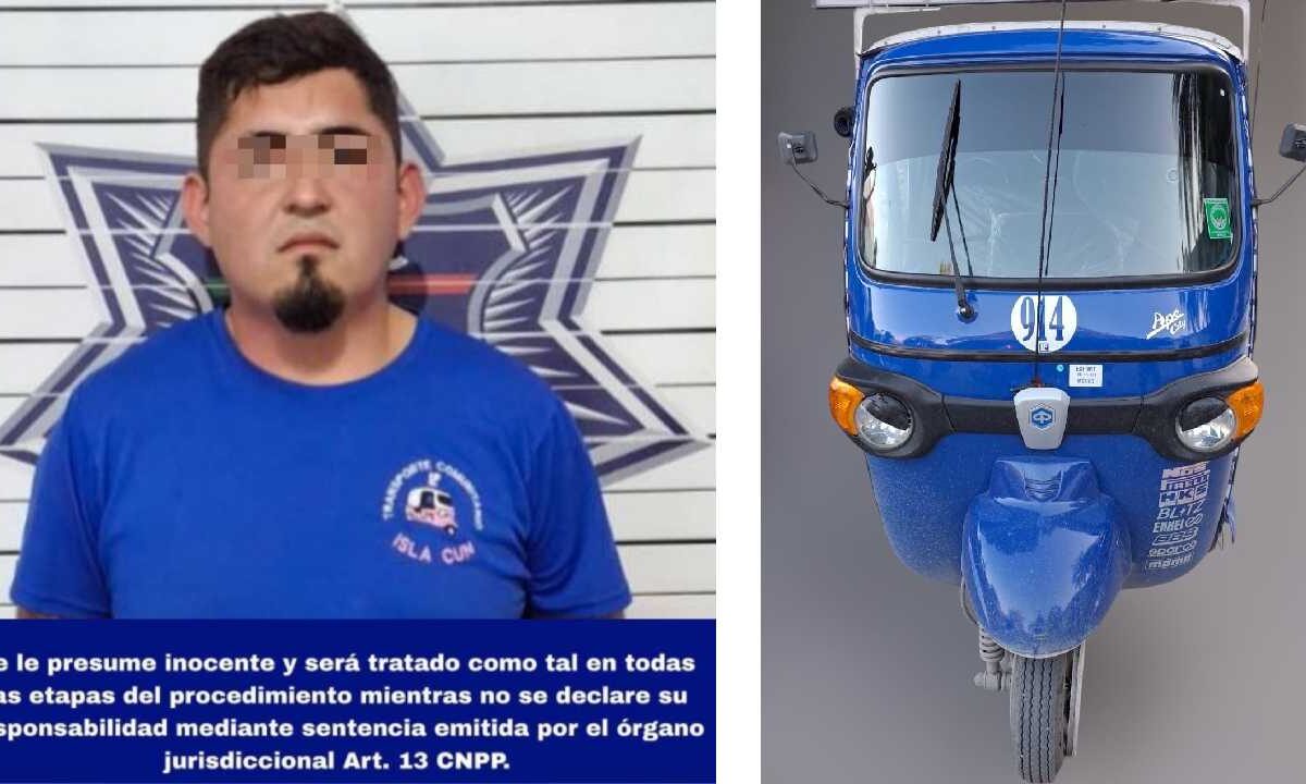 Cae mototaxista con droga.