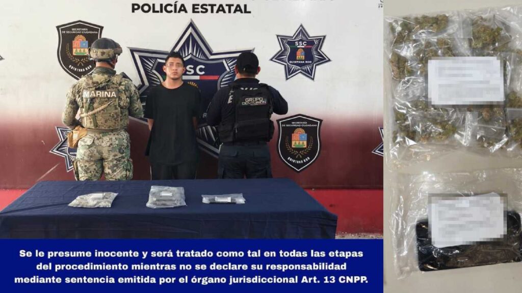 Detenido con droga.