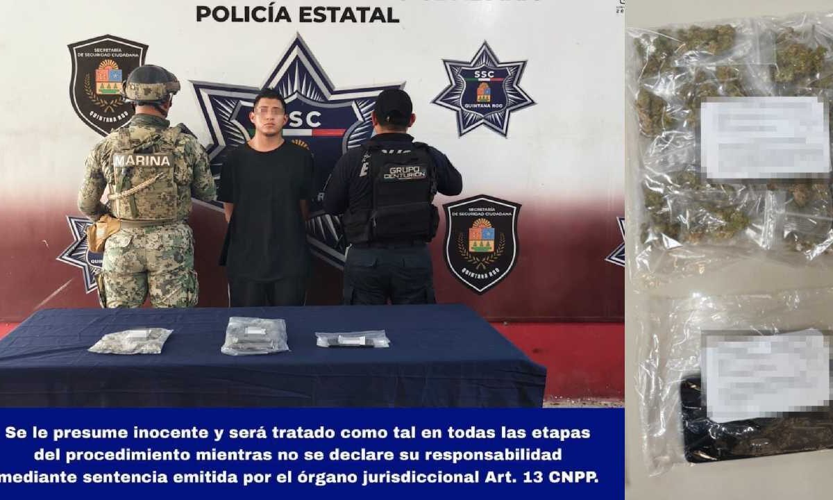 Detenido con droga.