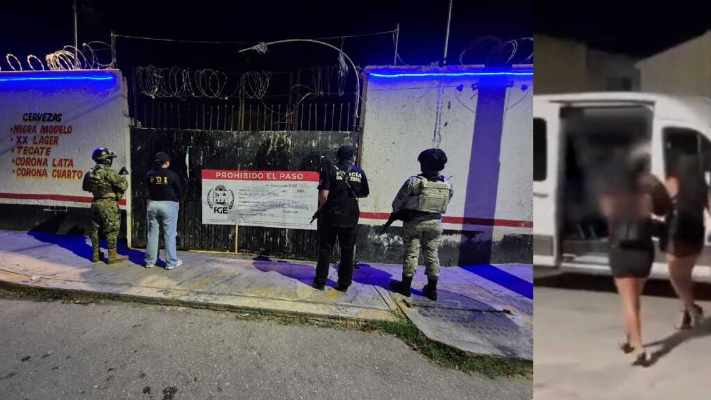 Operativo y rescate de 20 mujeres en Playa del Carmen.