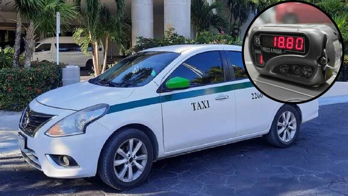 Taxímetro en Cancún.