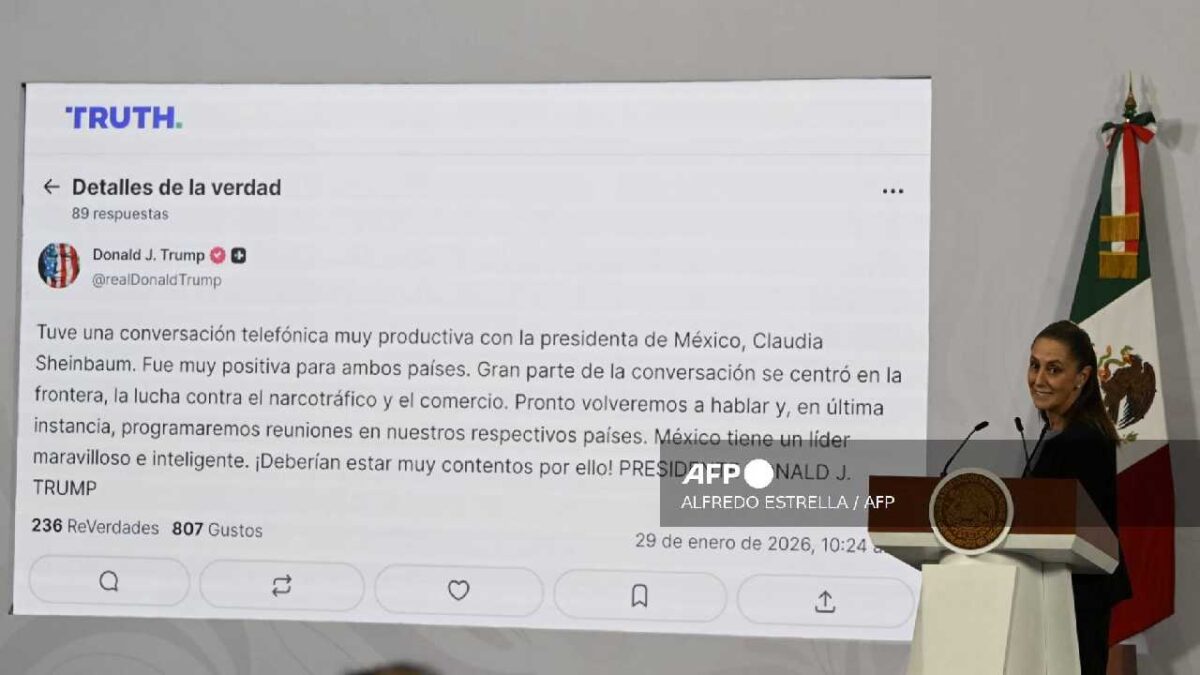 Dialogan Trump y Sheinbaum.