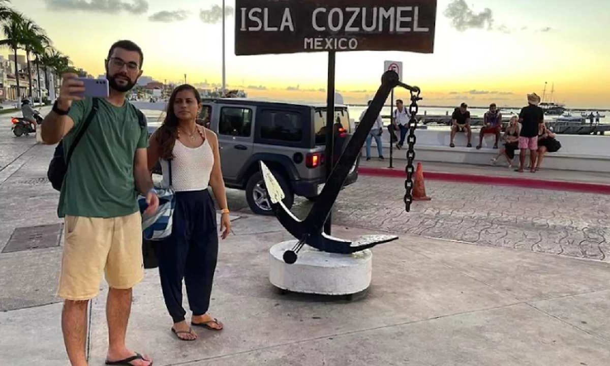 Turistas en el Caribe Mexicano.