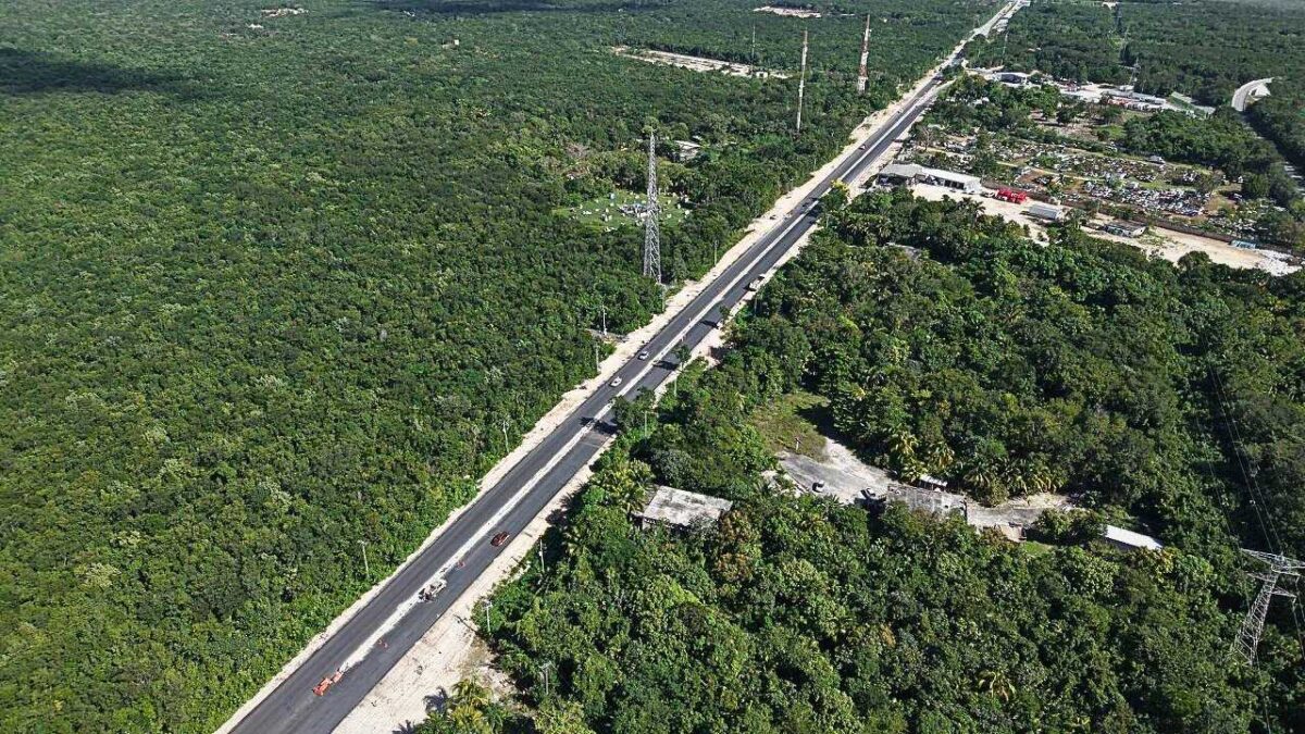 Obras públicas en Cancún.