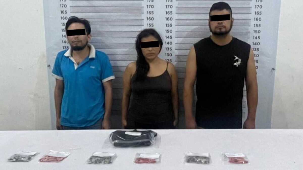 Detenidos en Aldea Tulum con drogas.