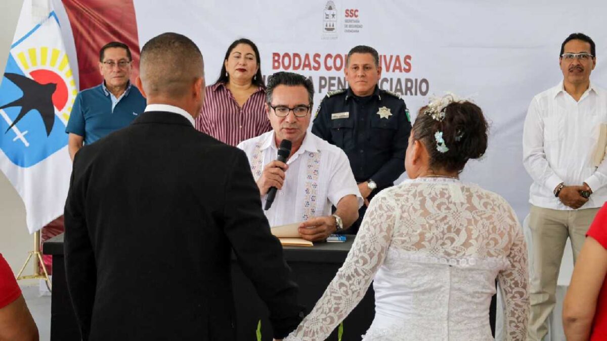 Se reactivaron las bodas colectivas en la cárcel de Cozumel.
