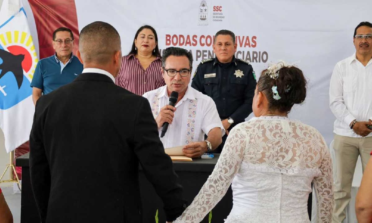 Se reactivaron las bodas colectivas en la cárcel de Cozumel.
