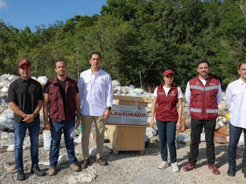 Clausuran basurero clandestino junto al Aeropuerto de Cancún