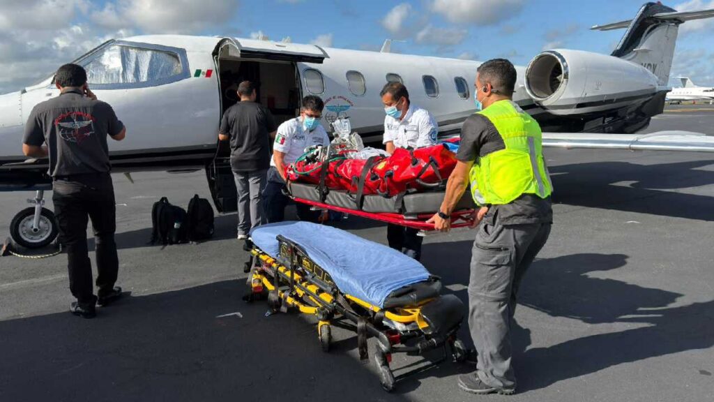 Trasladan a menor con quemaduras a la CDMX.