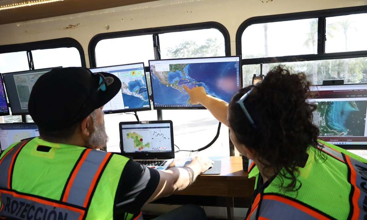 Monitoreo de incendios en el Tren Maya de Cancún.