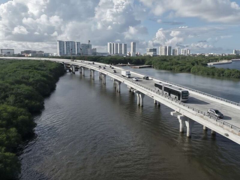 Puente Nichupté avanza a fase final; descartan retrasos por complejidad técnica