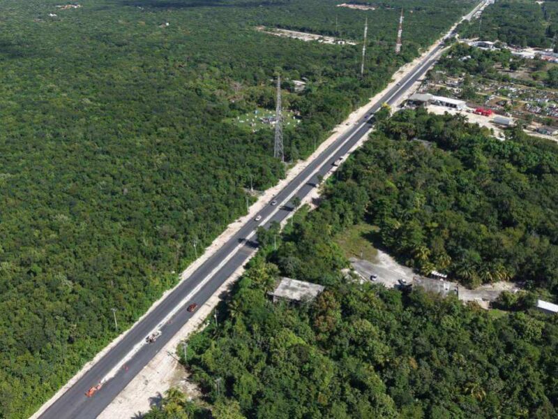 Rehabilitación de la entrada a Cancún concluye con inversión de 62 millones de pesos