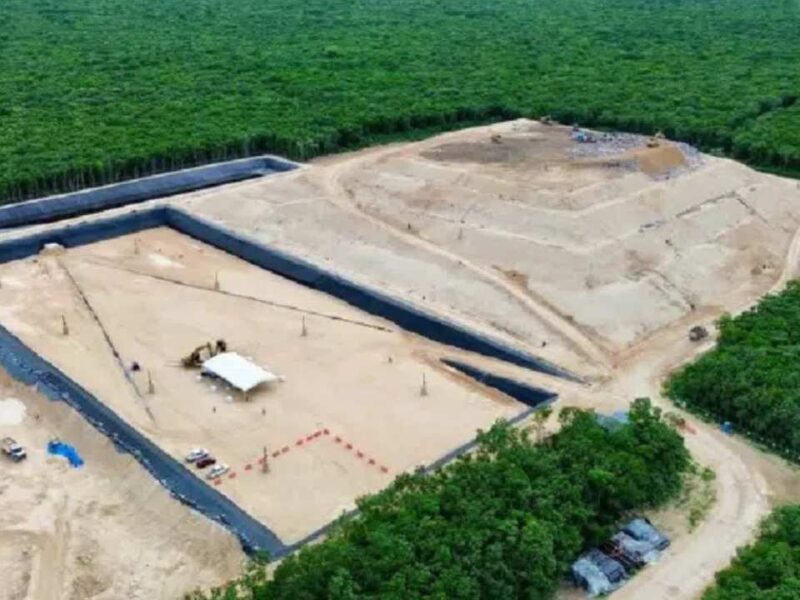 Sargazo seguirá confinándose en la parcela 175 durante 2026