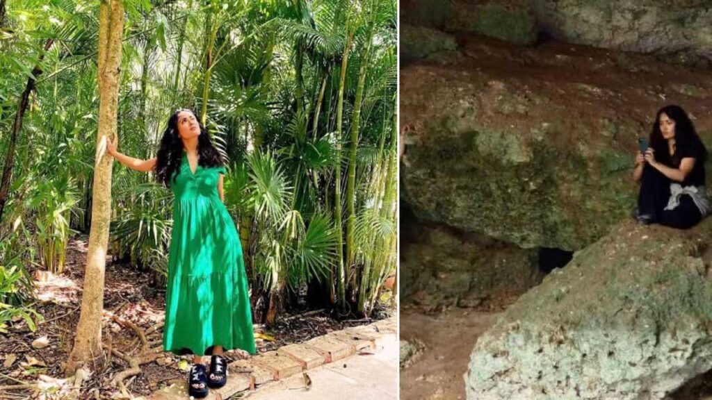 Salma Hayek fue captada en Tulum.