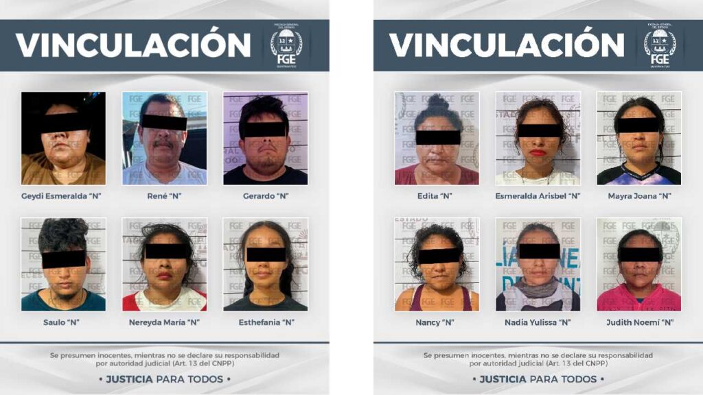 Los detenidos fueron vinculados a proceso.