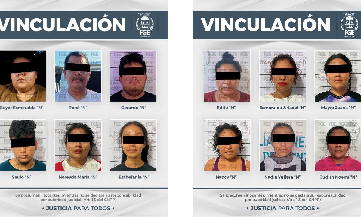 Los detenidos fueron vinculados a proceso.