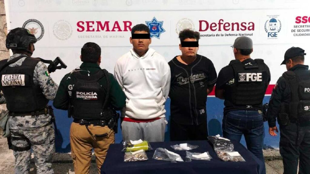 Caen 2 por narcomenudeo en Cancún.