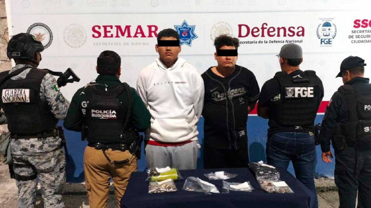 Caen 2 por narcomenudeo en Cancún.