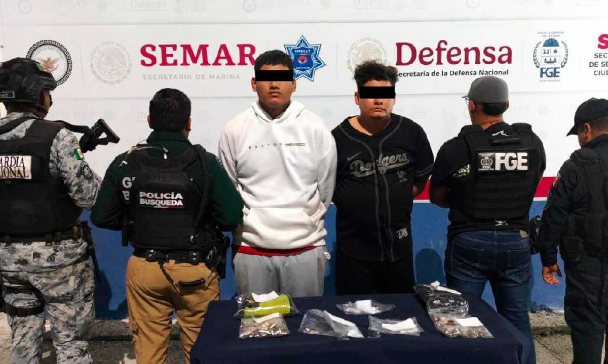 Caen 2 por narcomenudeo en Cancún.