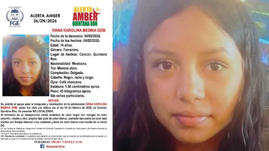 Reportan desaparición de una menor.