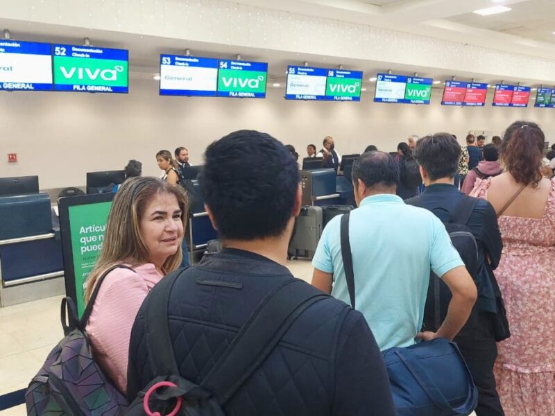 Aeropuerto de Cancún reporta baja de 7.3% en pasajeros nacionales en febrero.
