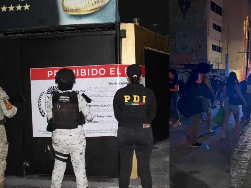 Así fue el rescate de 39 mujeres, entre ellas extranjeras, explotadas en un bar del centro de Cancún (video)