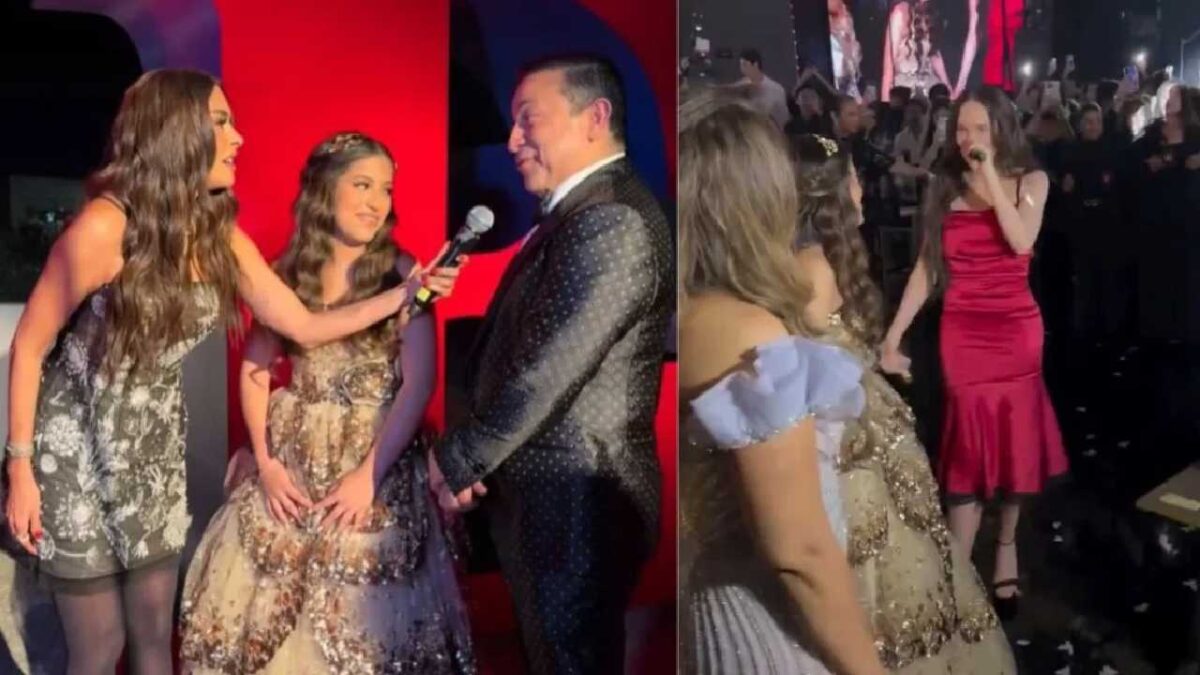 Belinda y otros artistas amenizan una fiesta de XV Años.