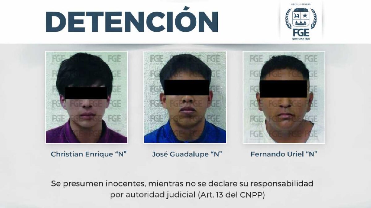 Capturan a 3 presuntos generadores de violencia en Cozumel; tenían marihuana y cristal